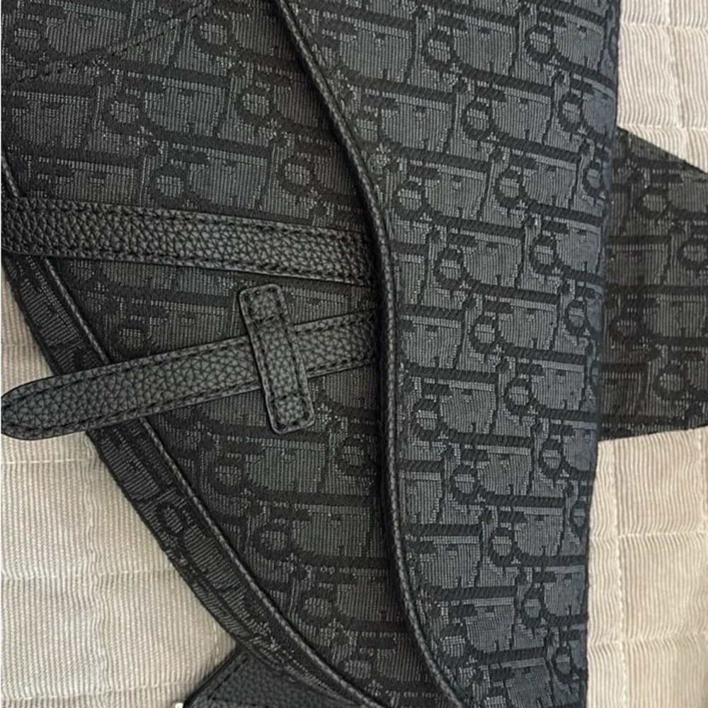 Dior Oblique Jacquard Saddle Bag Black - Picture 7 of 9